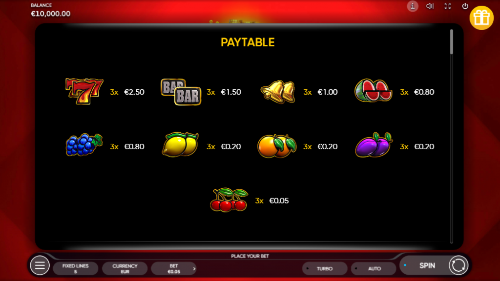 Crown Coins Slot Symbols