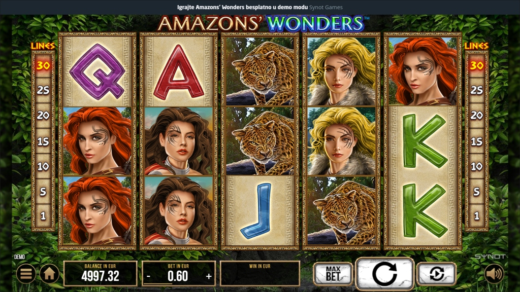 Amazons's Wonders slot game